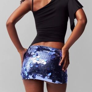 NWT Guizio Low Rise Paillette Skirt